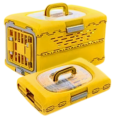 Rubeku Pet Carrier Foldable Capsule L Yellow, CS2022000368, cat Bags / Carriers, Rubeku, cat Accessories, catsmart, Accessories, Bags / Carriers